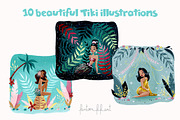 Tiki girls gouache illustrations, an Illustration by Fantom Fifi Art (Thumbnail 4 of 5)