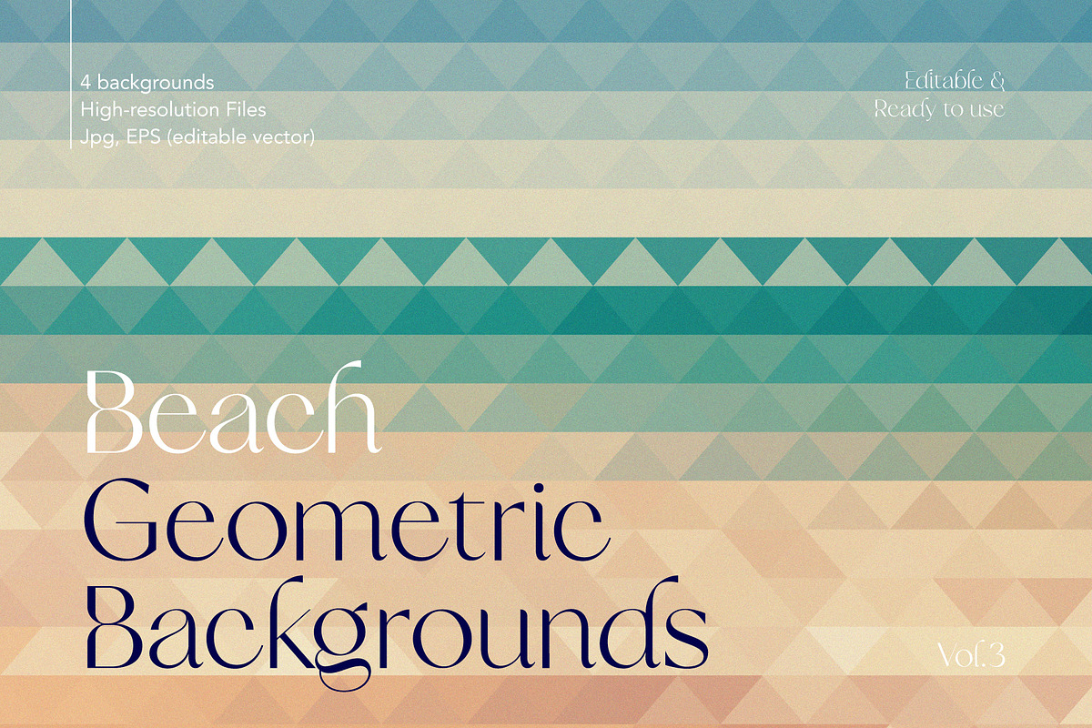 Beach background geometric set