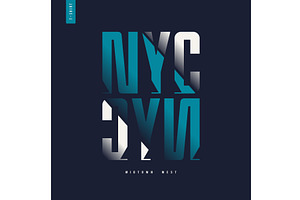 New York. Vector stylish graphic tee