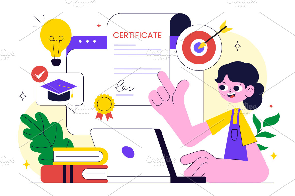 10 Online Course Certificate Program, a Person Illustration by denayunebgt (Photo 4 of 4)