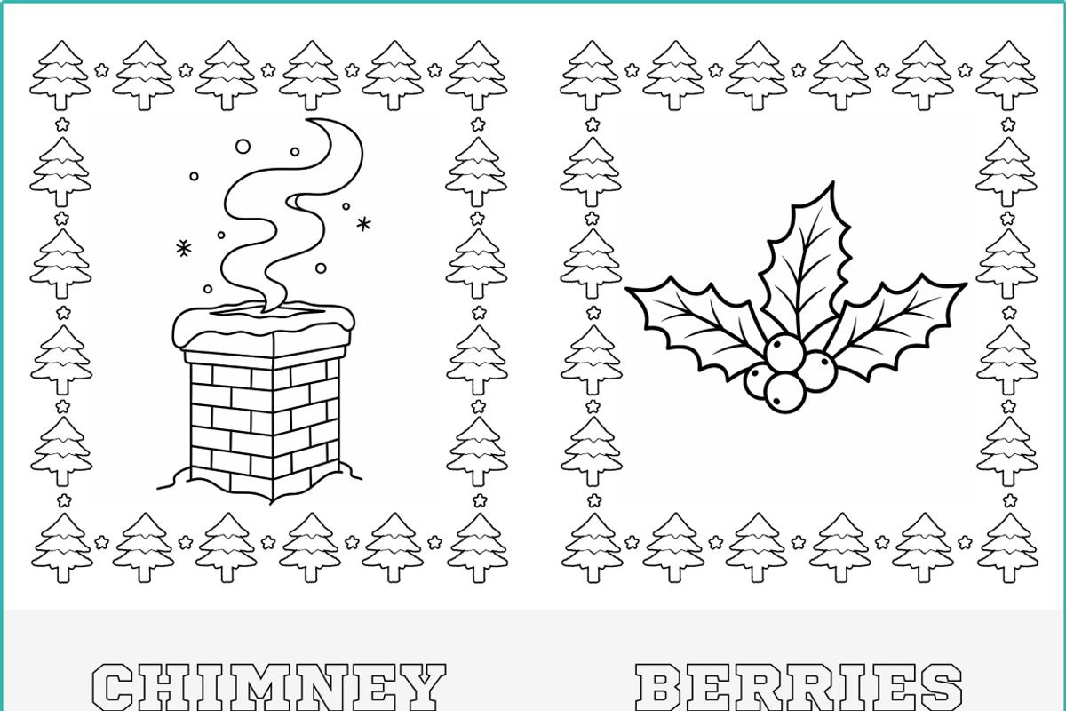 Kids Winter Holidays Coloring Pages, a Seasonal Illustration by Nuvame Arts & Designs (Photo 8 of 14)