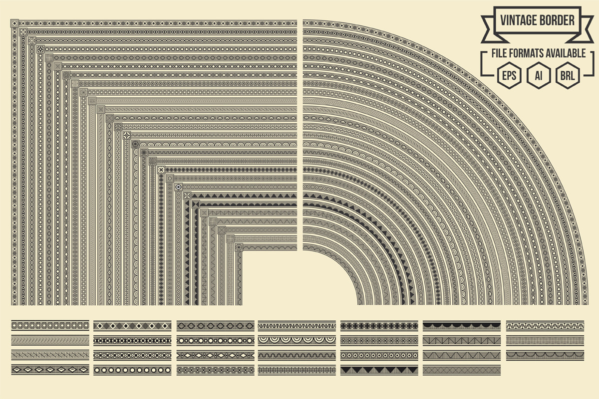 Vintage Borders Pattern Brushes 7, a Brush Add-On by G7 (Photo 1 of 4)