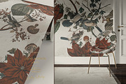 Christmas Flowers and Birds Pattern, a Pattern Graphic by paper aesthetic (Thumbnail 3 of 7)