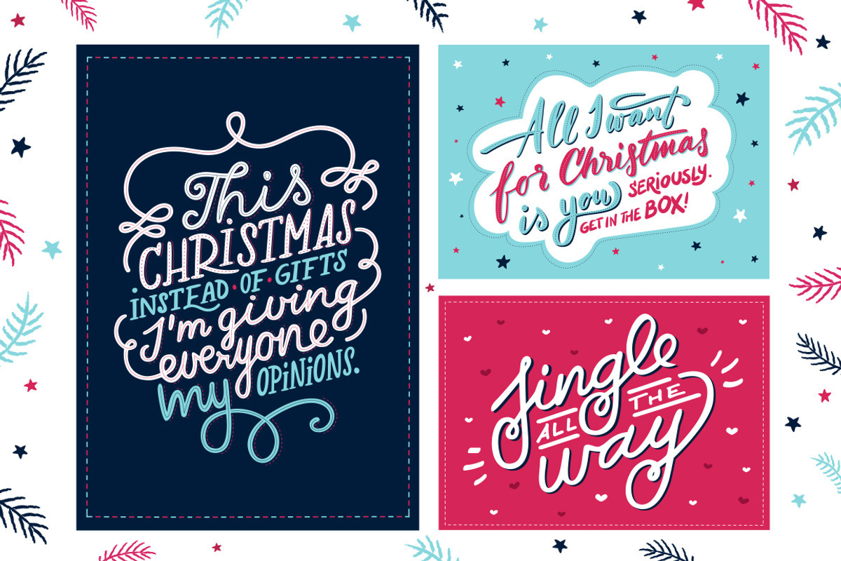 Christmas Lettering | Holiday Cards, a Graphic by Alexandra Deus (Photo 4 of 5)