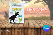 Dino Birthday Canva Template, an Invitation Template by Contento BH (Thumbnail 1 of 2)