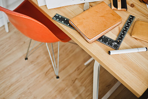 Creative workspace stock photo containing workspace and desk