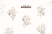 Neutral Botany Watercolor Clipart, a Decorative Illustration by Yuliia Lashevska (Thumbnail 3 of 11)