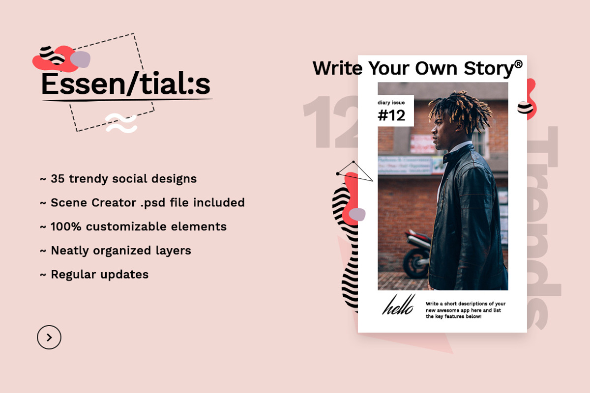 SKIN Trendy Social Media Design, a Social Media Template by NordWood (Photo 2 of 5)