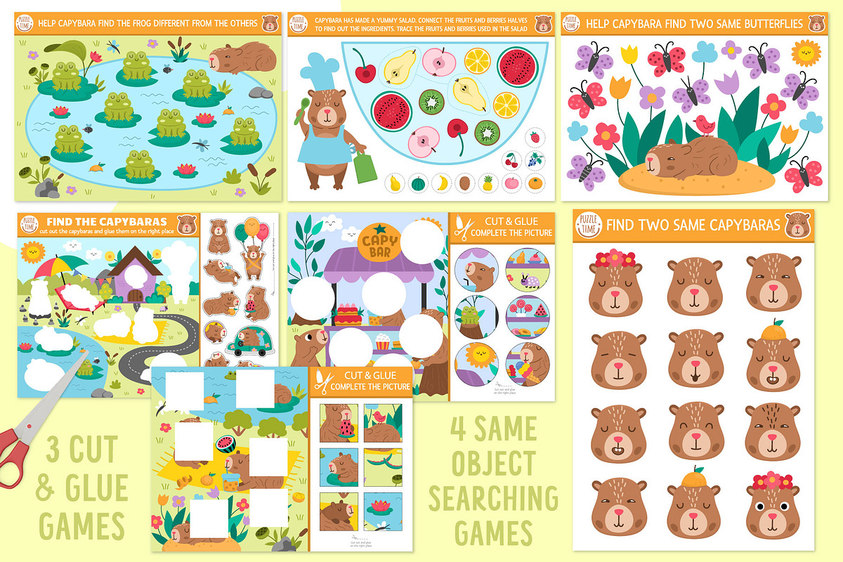 Capybara games and activities, an Education Illustration by Lexi Claus (Photo 7 of 16)