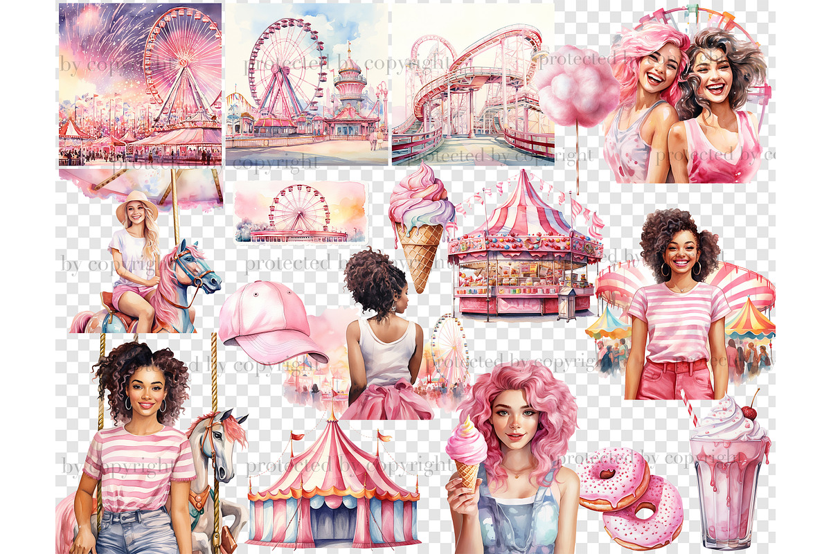 Carnival Clipart Bundle | Festival, a Seasonal Illustration by GlamArtZhanna (Photo 6 of 6)