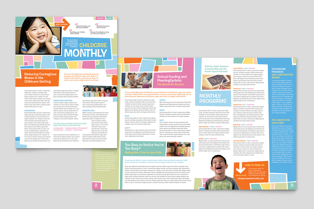 Preschool Newsletter Template, a Magazine Template by StockLayouts (Photo 4 of 4)