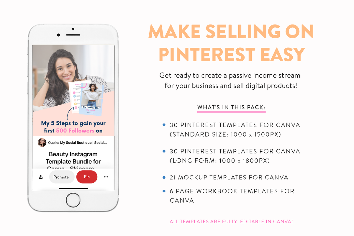 Digital Products Pinterest Templates, a Social Media Template by My Social Boutique (Photo 4 of 12)
