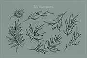 Winter line drawing collection, an Illustration by Anna.Klets (Thumbnail 3 of 12)