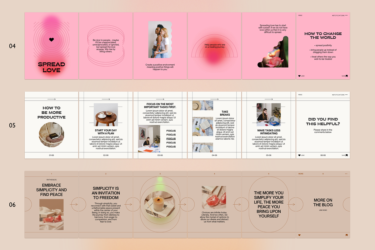 Instagram Carousel Templates | CANVA, a Social Media Template by Bonumo (Photo 6 of 14)