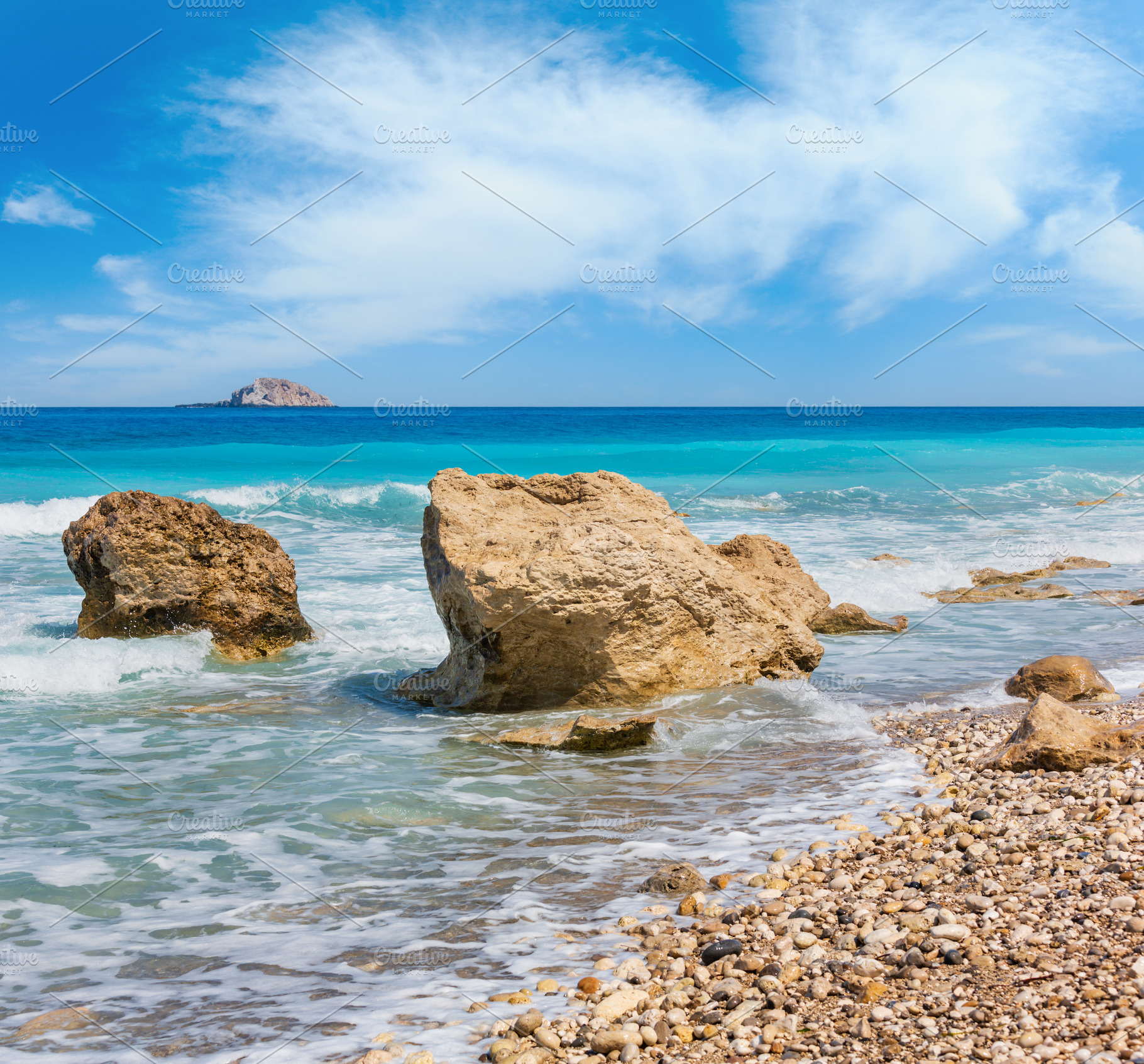 Summer Lefkada coast, Greece, a Nature Photo by YuriyB