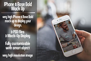 iPhone 6 Rose Gold Mock Up, an iPhone Mockup by Pixel Place (Thumbnail 1 of 6)