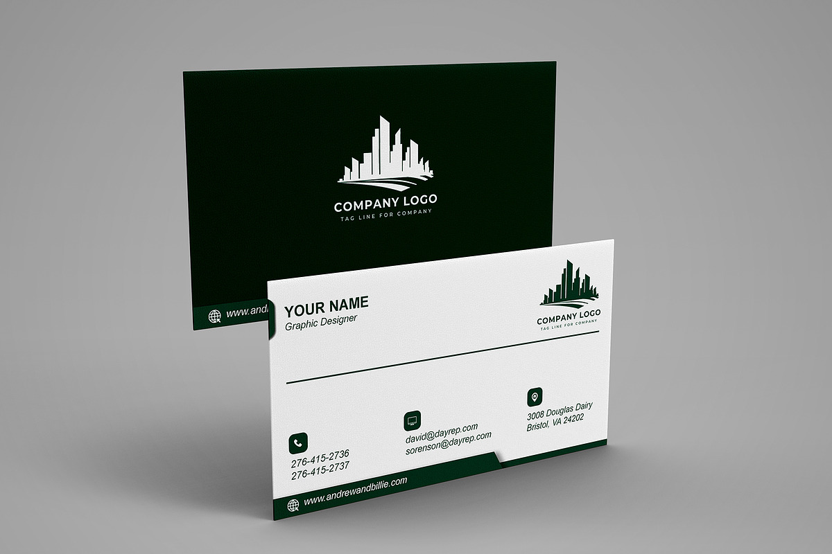 Minimal Realtor Broker Card PSD preview 2
