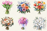 Wedding Flower Bouquet Clipart, an Illustration by OK Design (Thumbnail 3 of 5)