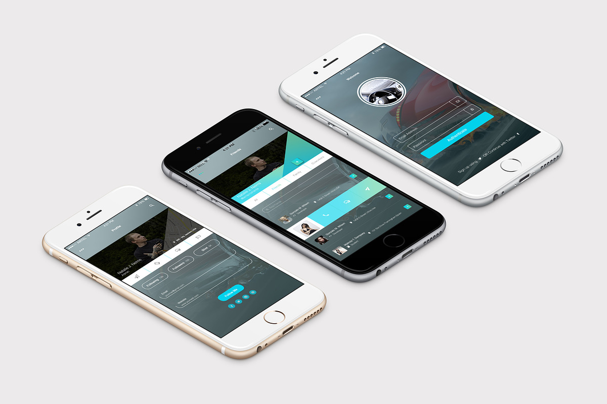 Mobile Phone - Flat App UI, an iPhone Mockup by Proshanta Sarker (Photo 3 of 3)