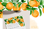 Juicy Watercolor Orange Collection, an Illustration by One and Only Paper (Thumbnail 7 of 8)