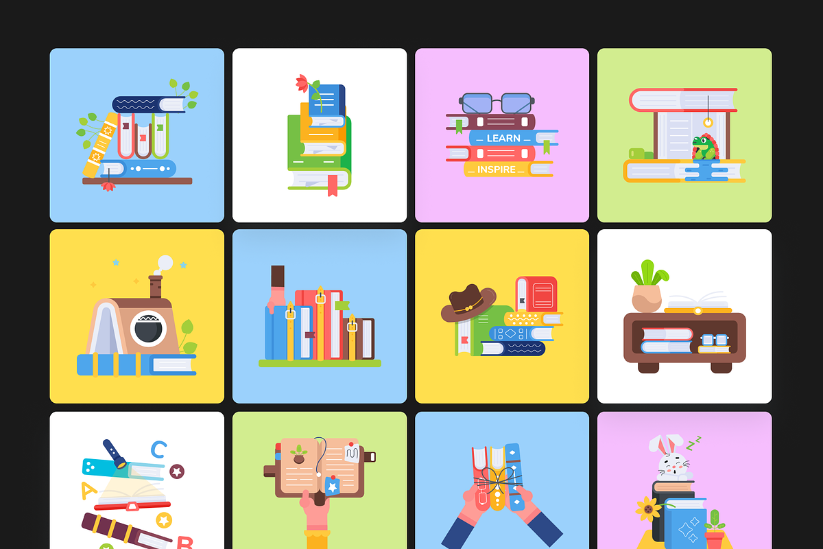 Book and Library Icons, a Duotone Icon by Prosymbols (Photo 8 of 11)