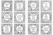 Floral Motivational Coloring Pages, a Print Template by Lamia Emad (Thumbnail 4 of 4)