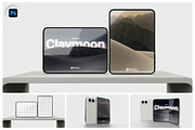 iPhone Duo Foldable Mockup, an iPhone Mockup by Claymoon Lab (Thumbnail 1 of 11)