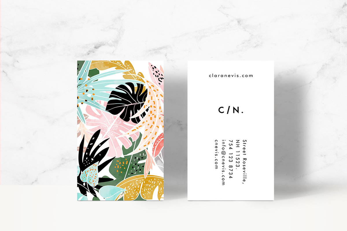 Tropical || Business Card Template, a Business Card Template by Human-made. Made to feel. (Photo 2 of 3)