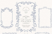 Baroque Vintage Vector Frames Crests, a Decorative Illustration by Veris Studio (Thumbnail 4 of 14)