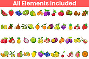 Fruit Clipart Bundle, a Food Illustration by Awieee1 (Thumbnail 3 of 5)