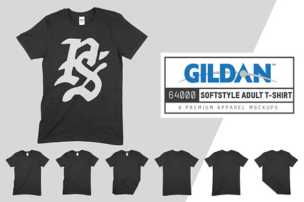 Gildan 64000 Softstyle Adult T-Shirt, a Shirt Mockup by Pixel Sauce™