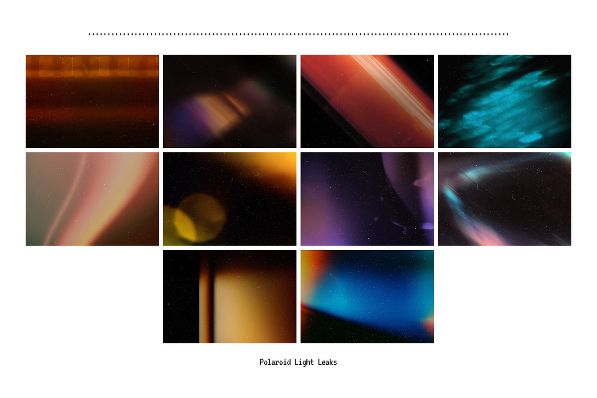 Polaroid Light Leaks Overlays, a Texture Graphic by Freezerondigital (Photo 5 of 9)