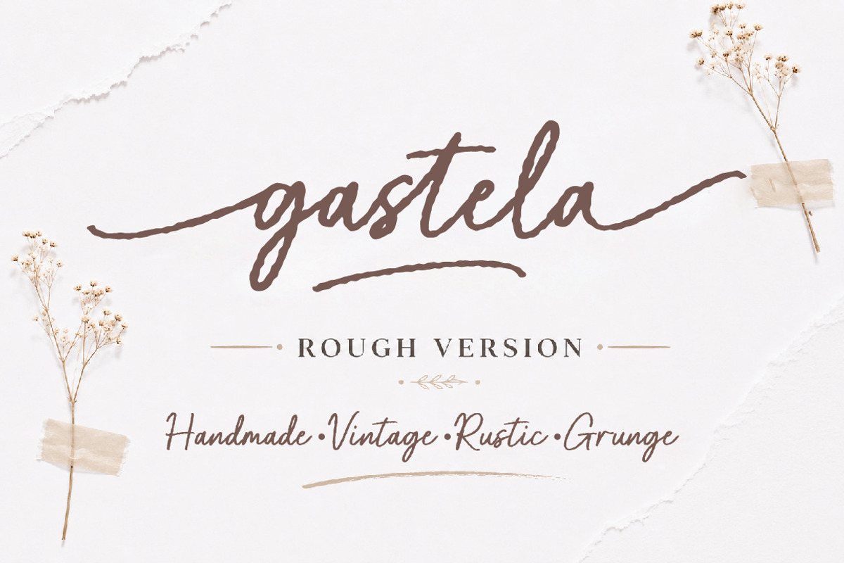 Gastela Brush Script Font with Swash, a Script Font by Typebae (Photo 2 of 17)