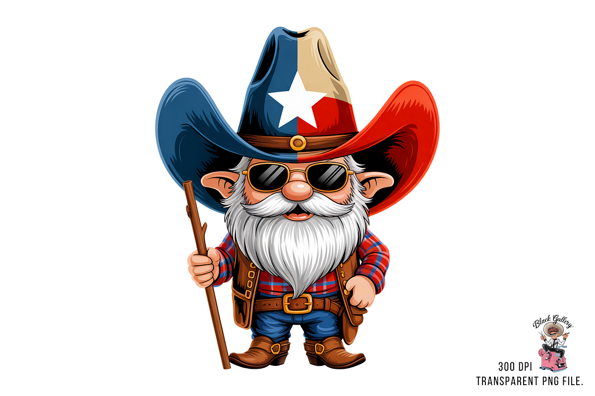 Texas Gnome Sublimation PNG Bundle, a Graphic by Clipart Bloom (Photo 5 of 11)
