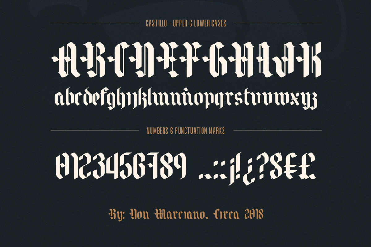 Castillo, a Blackletter Font by DonMarciano (Photo 2 of 6)