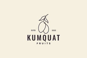 Fruit Kumquat Logo Design Vector