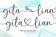 Gita Lian - Wedding Heart Font, a Script Font by Jimtype Studio (Thumbnail 1 of 11)