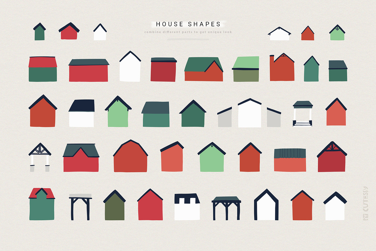 Christmas House Creator | svg png ai, a Seasonal Illustration by Olia (Photo 2 of 28)