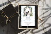 Watercolor Wedding Invitation Card, a Card Template by Isbah_studio (Thumbnail 7 of 8)