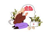 Mental health care concept set, a Person Illustration by Good Studio (Thumbnail 3 of 14)