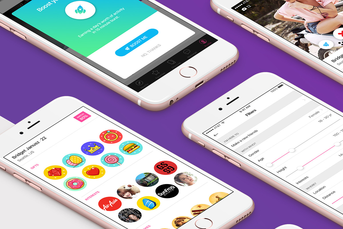 Pinger - Dating UI Kit, an UI Kit Template by hoangpts (Photo 5 of 5)