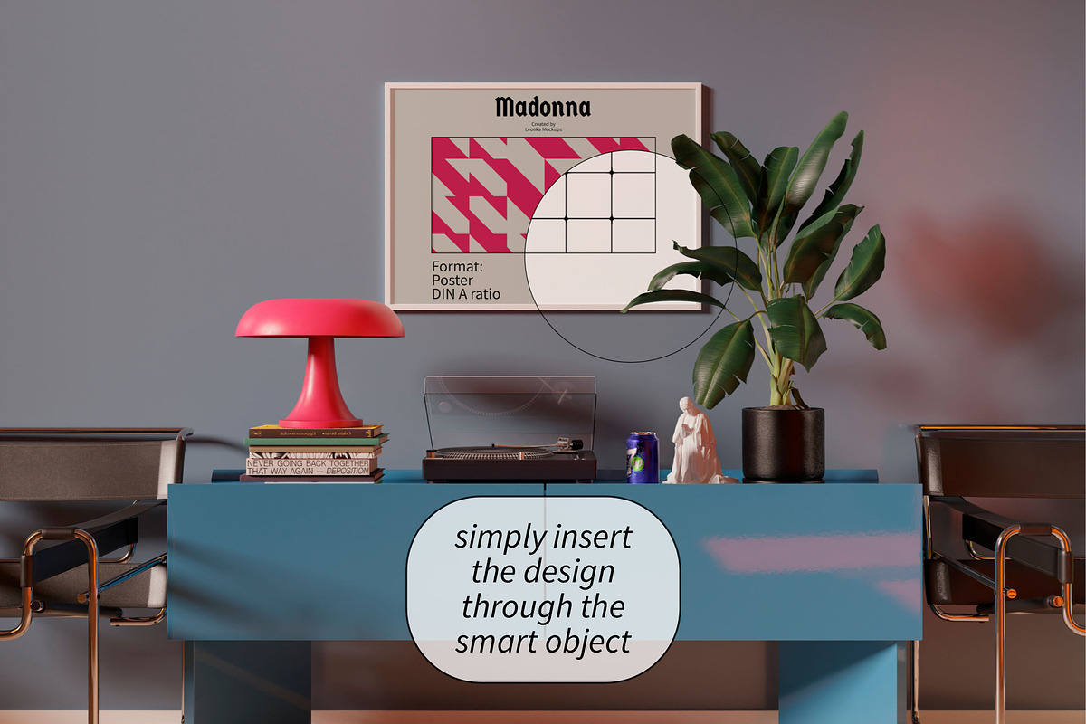 Framed Poster Mockup Bundle MADONNA, a Household Mockup by Bonumo (Photo 6 of 10)