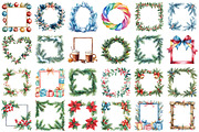 Christmas frame watercolor winter, an Illustration by Daily.Designs (Thumbnail 3 of 3)