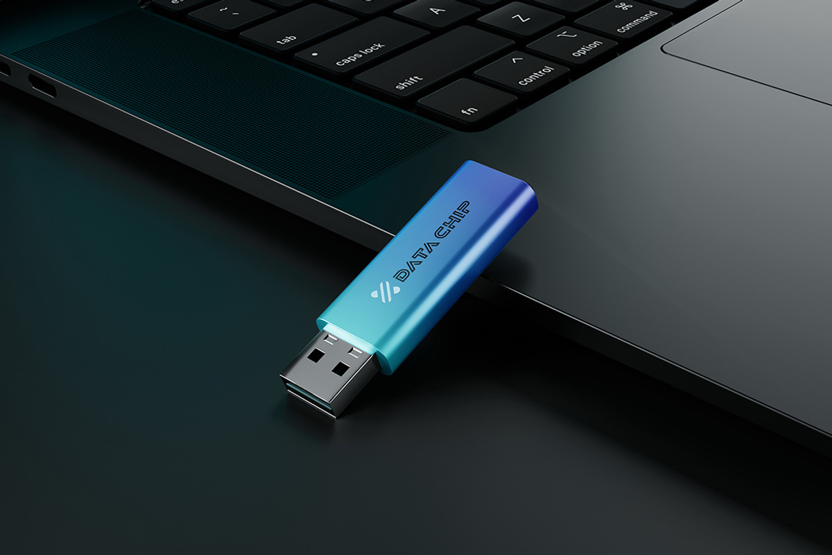USB Flashdisk Mockup, a Wearable Device Mockup by Artlogs x Modaldesain (Photo 3 of 4)