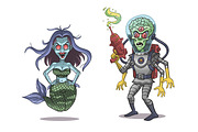 Monster Bundle, an Illustration by Cartoon Shop (Thumbnail 9 of 16)