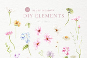 Blush Meadow Watercolor Wildflowers, a Decorative Illustration by Liliia Polos Illustration (Thumbnail 10 of 12)