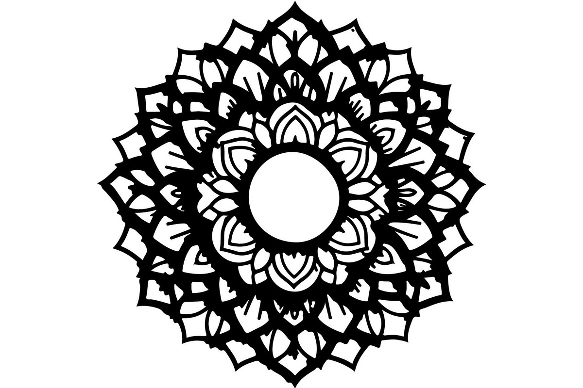 Minimal Black Lotus Mandala, a Decorative Illustration by Designer_Momina (Photo 6 of 21)