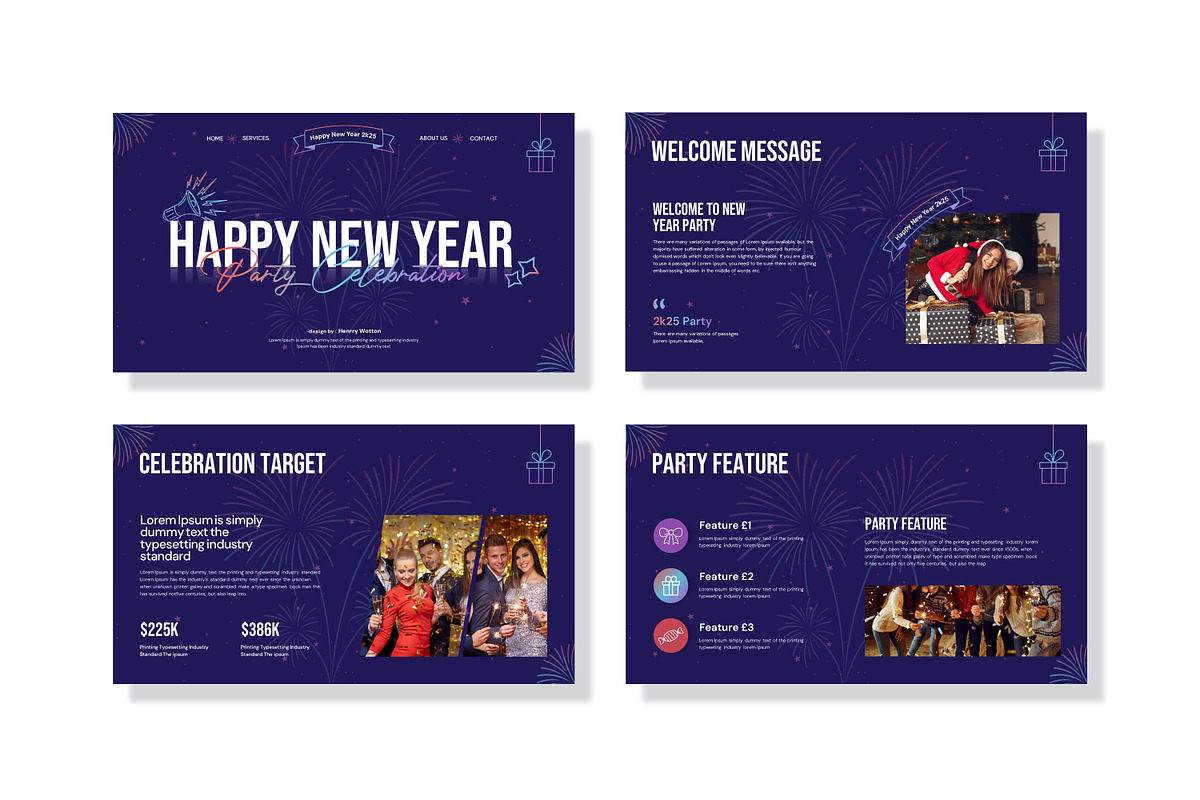 Happy New Year Presentation, a Presentation Template by evgenystudio (Photo 5 of 8)