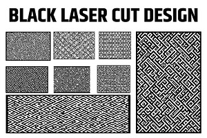 Black Laser Cut Panel Designs, an Illustration by Creativeshirt