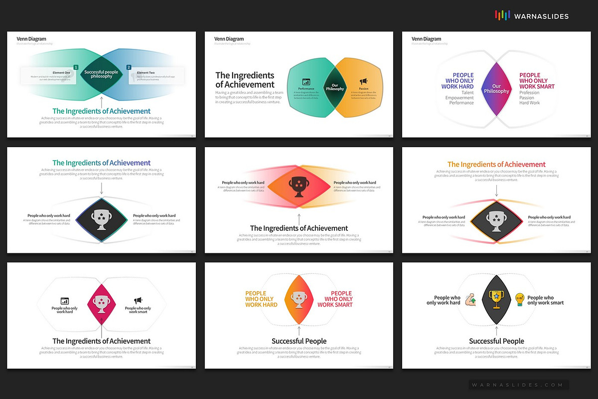 Venn Diagram PowerPoint Templates, a Presentation Template by Warna Works (Photo 8 of 25)